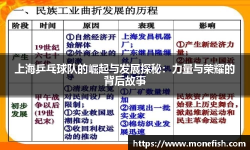 上海乒乓球队的崛起与发展探秘：力量与荣耀的背后故事